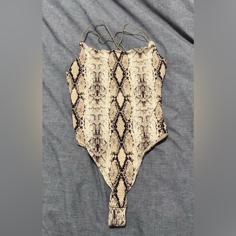 Dynamite Snakeskin Bodysuit Size M